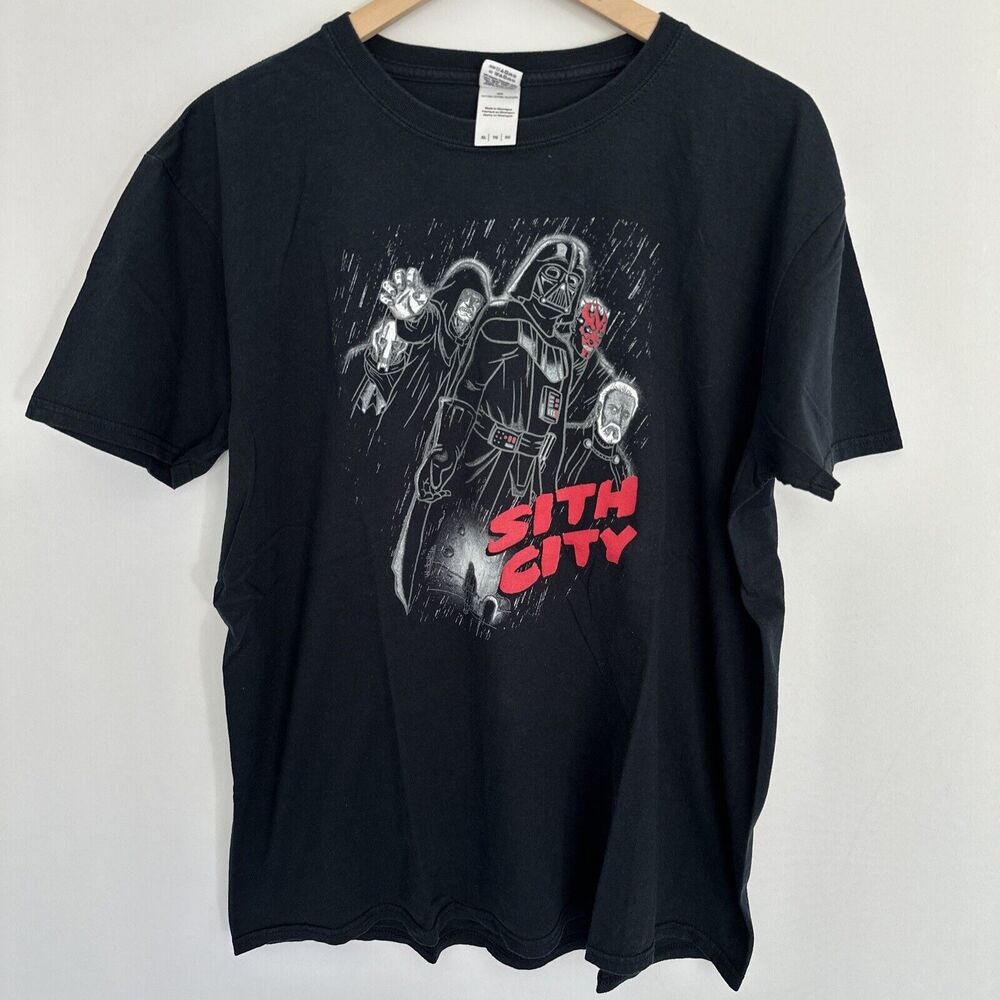 Sith City Shirt Adult Size XL Inspired By Star Wars and Sin City Black Top Tee